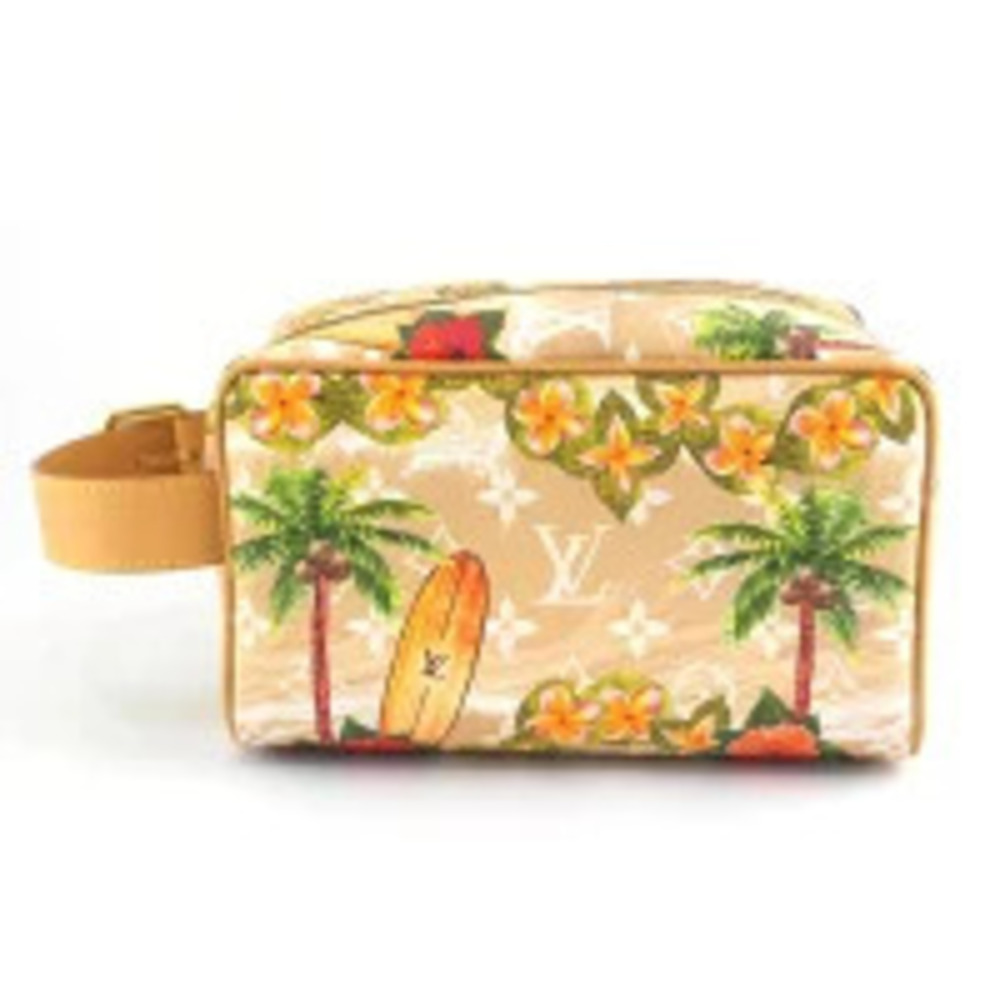 Louis Vuitton Locker Dopp Kit Clutch Bag Sand Surfing Monogram